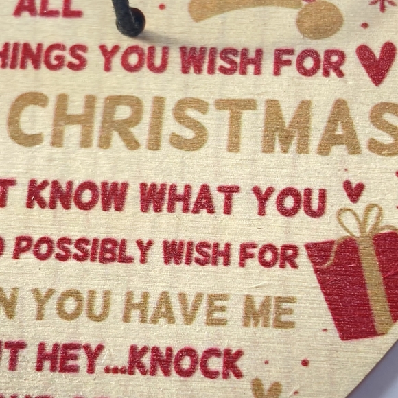 BNWT Women's Christmas Festive Cheer Heart Ornament - Holiday Delight - Picture 5 of 9